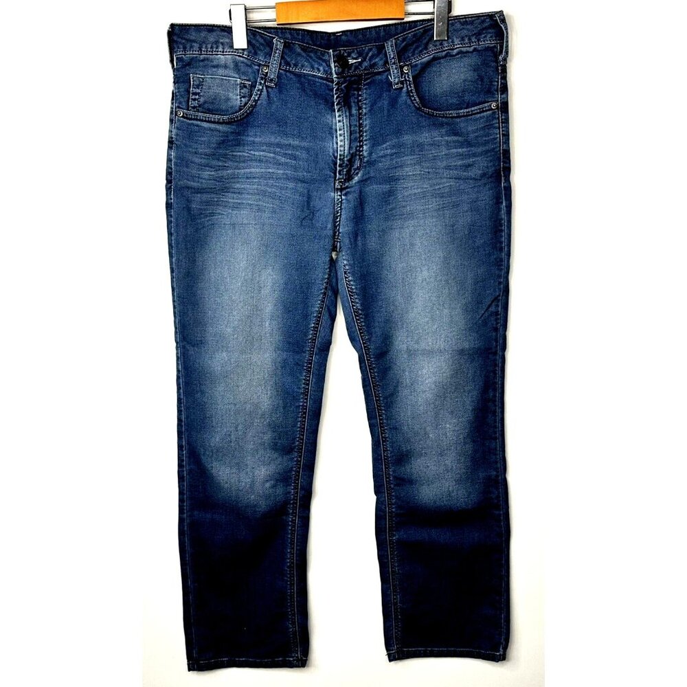 Buffalo David Bitton Mens Jeans 13203-B Felix-X Easy Fit Denim Blue 36X30